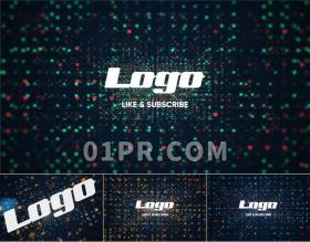 Pr数字粒子Logo模板 数据网络科技标志演绎 Pr素材